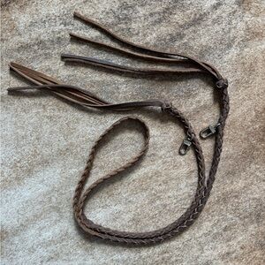 Braided Leather 46” purse strap by Leather & Vodka